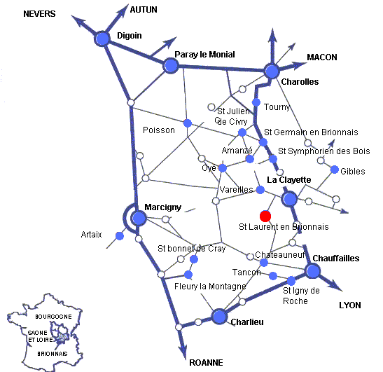 Plan de la Rgion du Brionnais